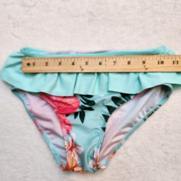 Girls Two Piece Swim Suit Floral Tropical Rash Guard UV Protection - Picture 11 of 11